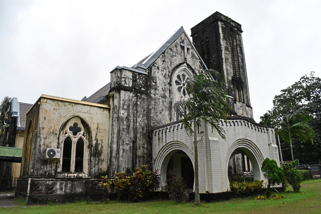 The First Baptist Church, its grey walls peeled and blackened with age, still serves congregations whose ancestors were converted by Victorian missionaries.