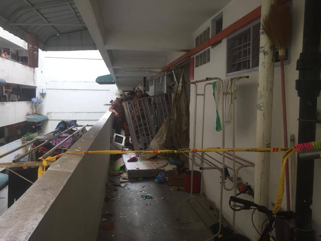 Several other units were also damaged in the incident.