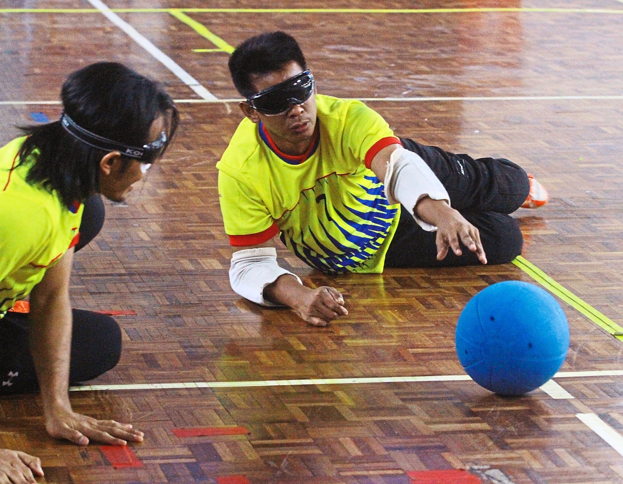 KL City Boys players in action in the final.