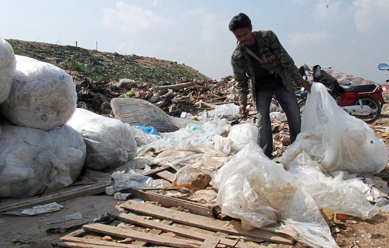 Landfills are filled with plastic materials that cannot be recycled.