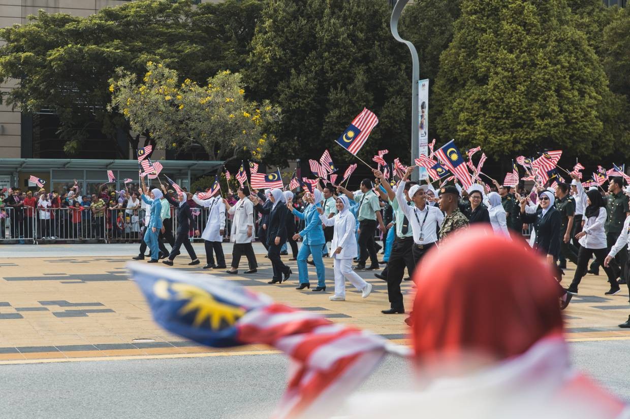 The procession for Malaysia’s Merdeka Day parade.