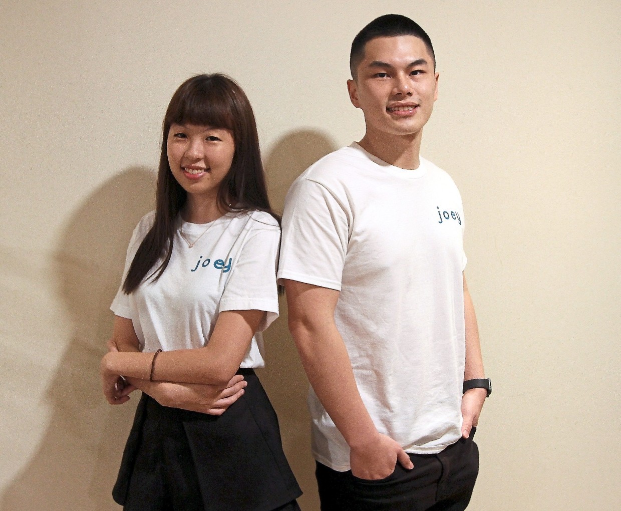 Pleasantly surprised: Although new, Tan (left) and Chong were surprised by the support they got from the market. 