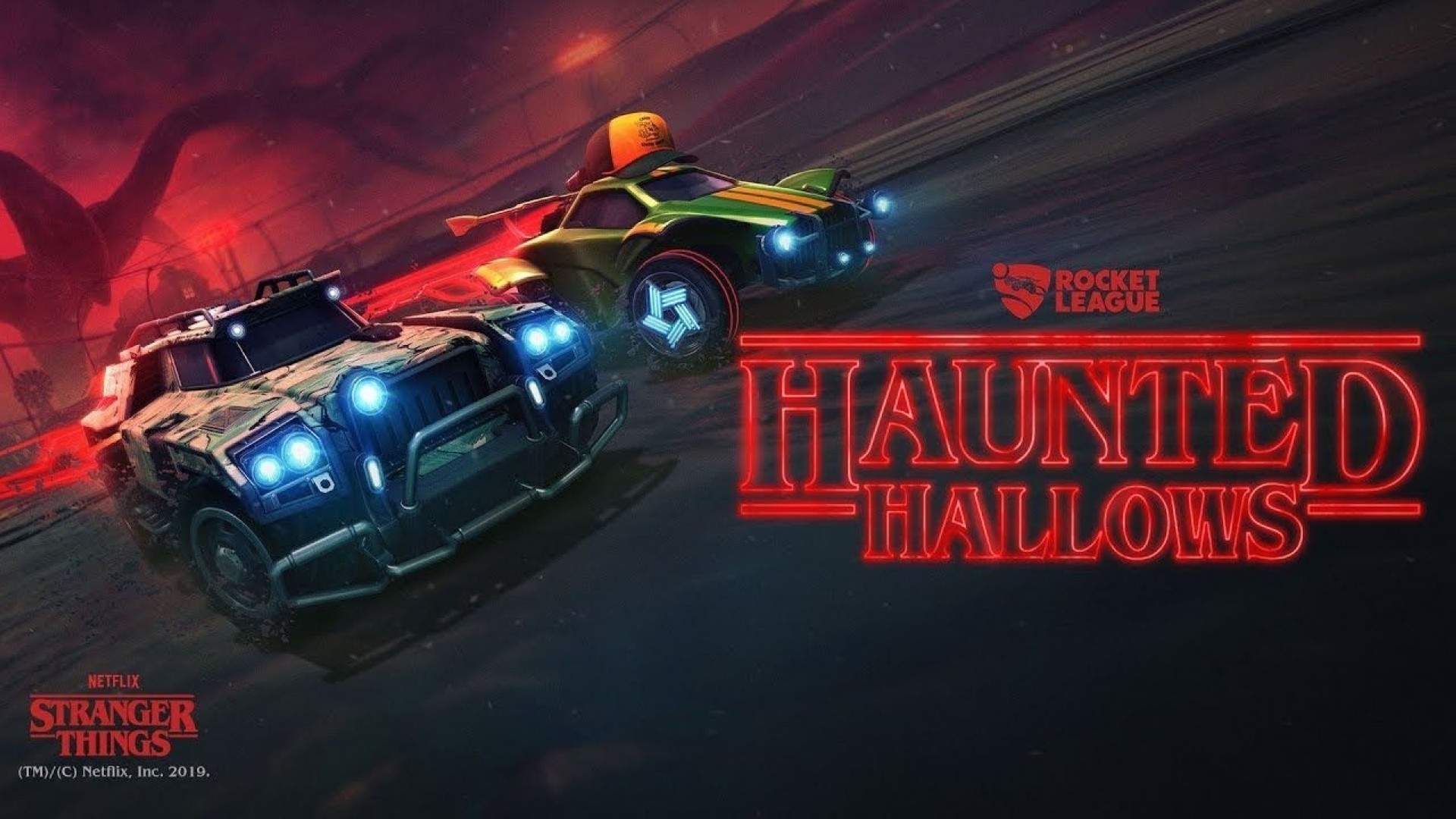 Rocket League Game Parades Stranger Things Halloween Crossover
