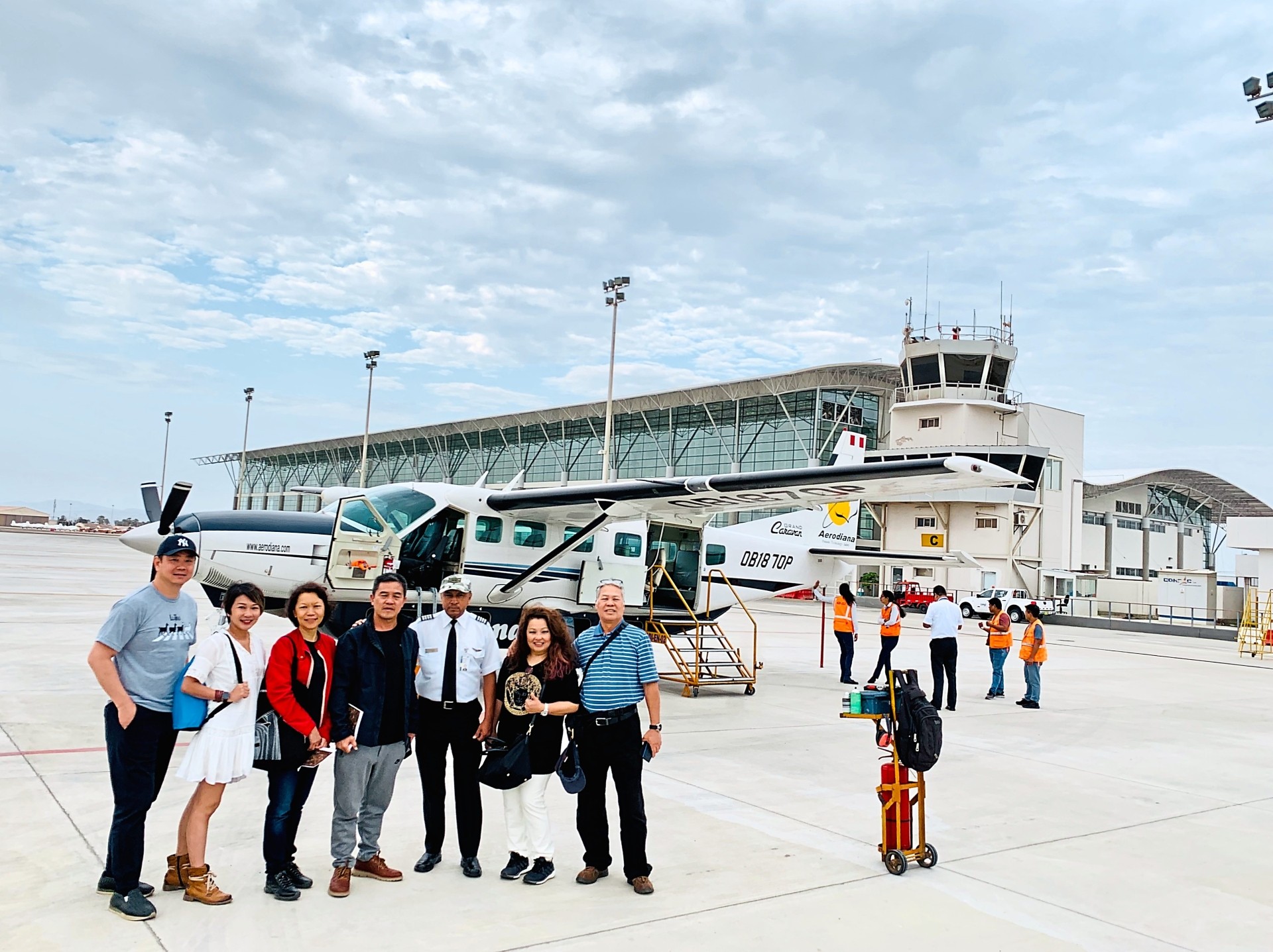 The 12-seater aircraft with two licensed pilots. Nazca Lines, here we come!
