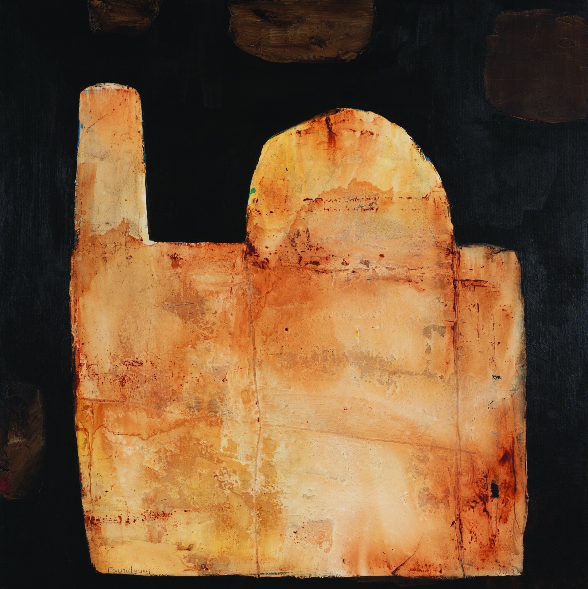 Fauzulyusri's 'Konkrit A' (acrylic and mixed media on canvas, 2019). Photo: Segaris Art Center