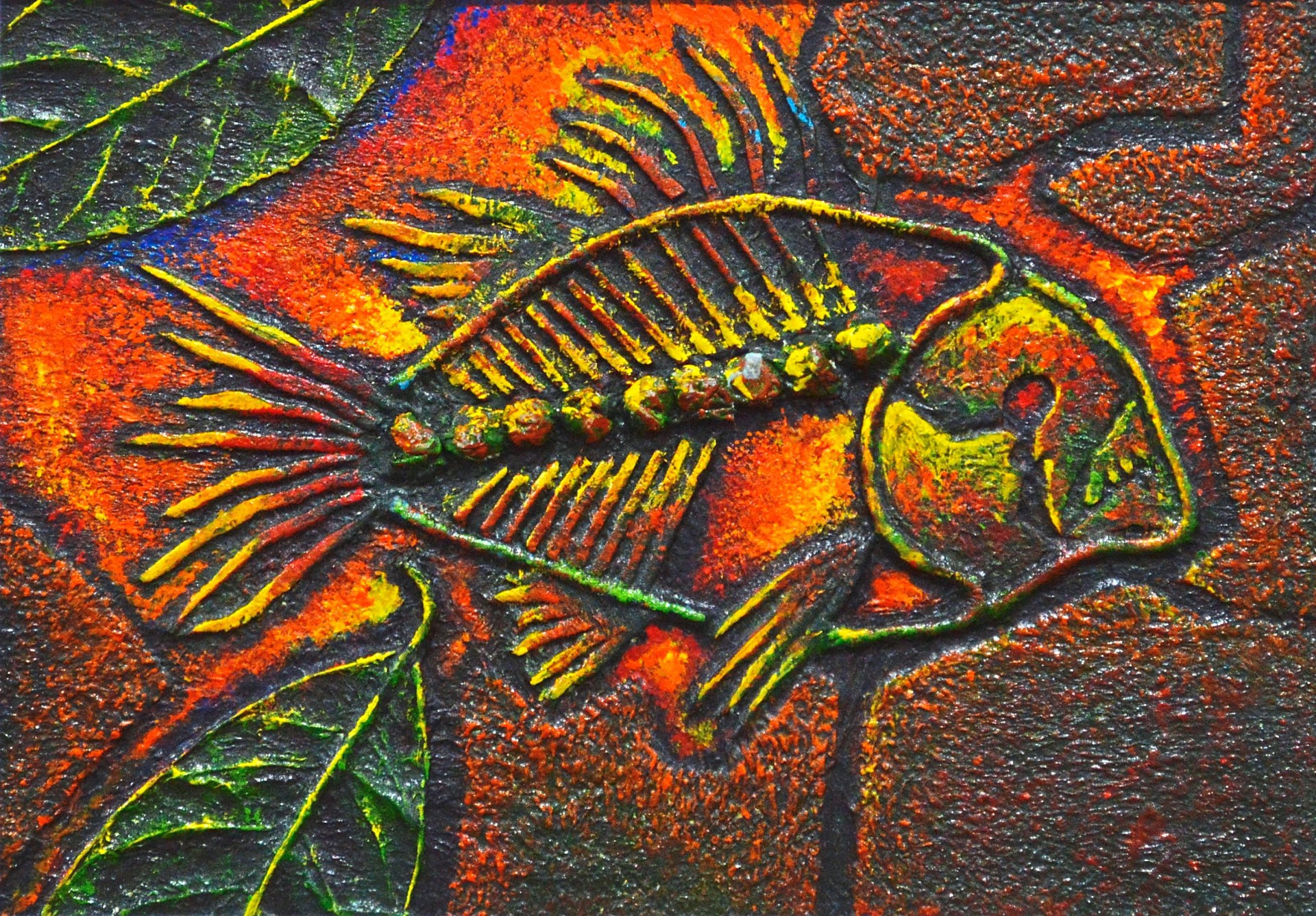 Baba Wong's Fossil: Piranha Series 1 (mixed media, 2019). Photo: TitikMerah Collective