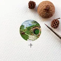 Miniature art painter opens small windows, invites you into her world