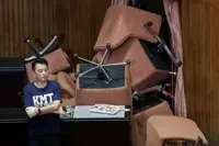 Fighting in Taiwan parliament after opposition occupies chamber