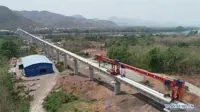 Laos-China railway bed in place, over 20 per cent track laid