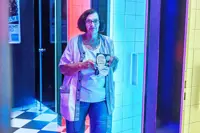 This bathroom attendant is also a therapist, relationship counsellor and more