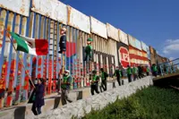 Mexico protesters burn Trump effigy, slam U.S. border policy