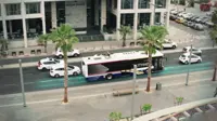These electric buses can be charged while driving