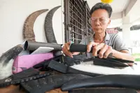 Massage therapist designs tools for trade