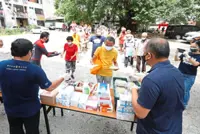 Spider-Man swings by with special treat for children
