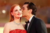 Red carpet clip of Oscar Isaac sniffing Jessica Chastain's armpit goes viral
