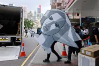 In Hong Kong, police raid shuttered Tiananmen museum