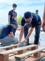 CSR award winner giving out free upcycled pallet benches
