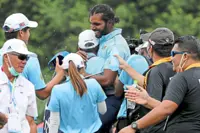 Another gold for men, ladies settle for silver