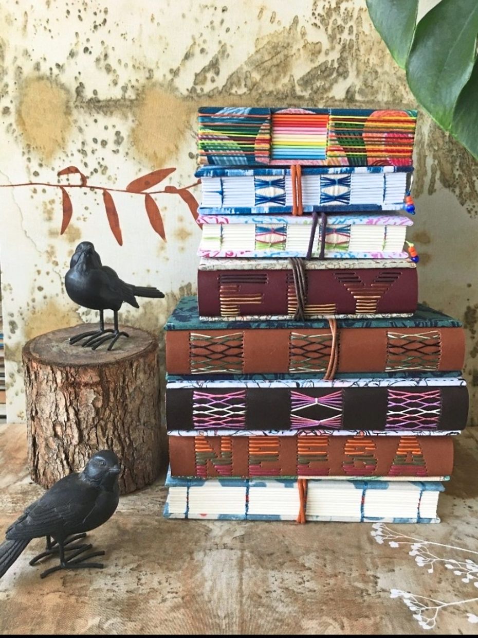 In Samsiah’s books, the beautiful stitching is showcased.