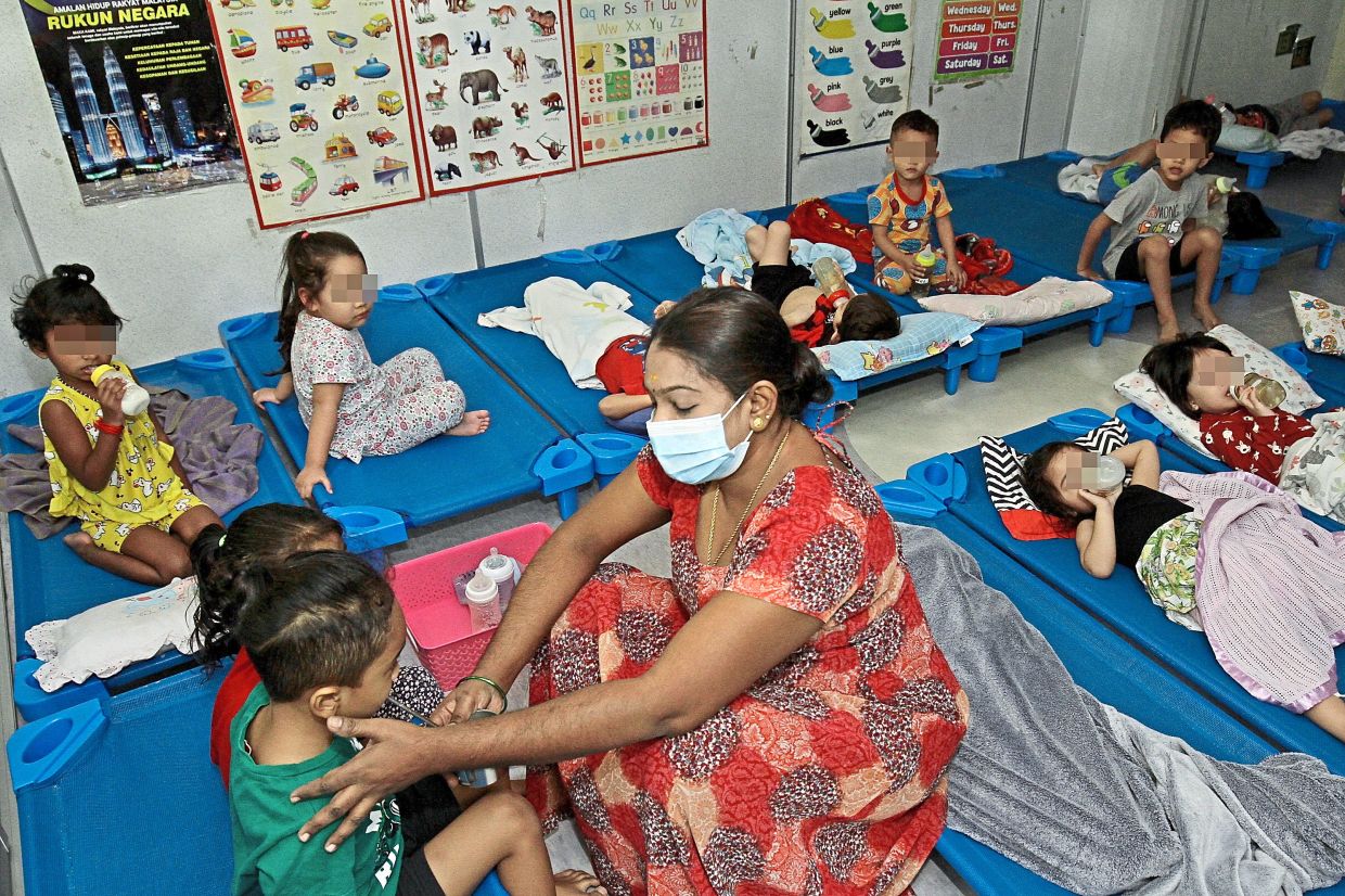 File photo of a registered workplace childcare centre in Penang. According to the Child Care Centre Act (1984), there are four categories of childcare and all must be registered. Photo: The Star/Chan Boon Kai