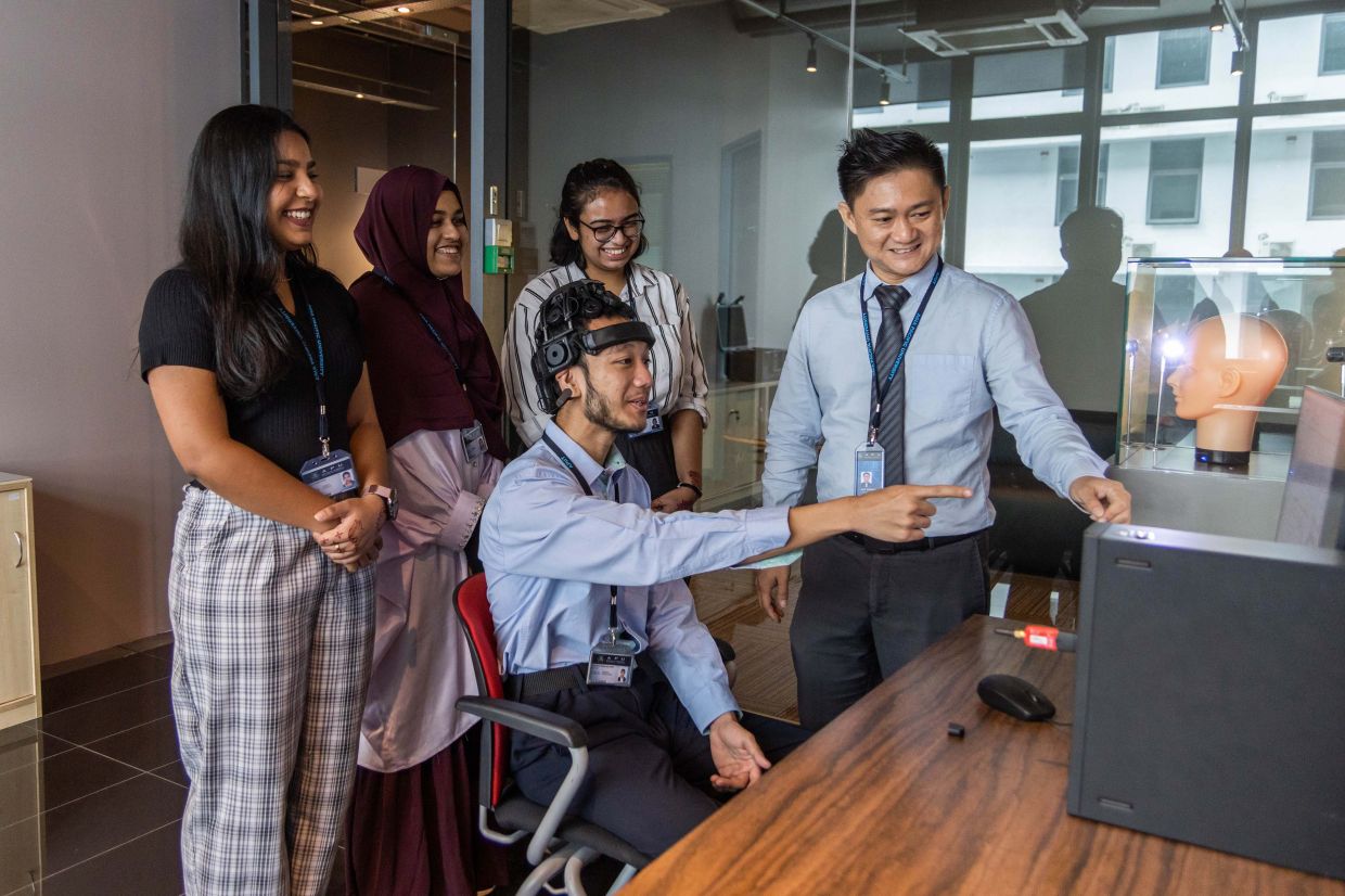 The Centre for Psychology and Well-Being at APU is equipped with an electroencephalogram (EEG), which provides students with the essential opportunity to learn about how electrical activity in the brain is being recorded to study the changes in brain-behaviour relations.