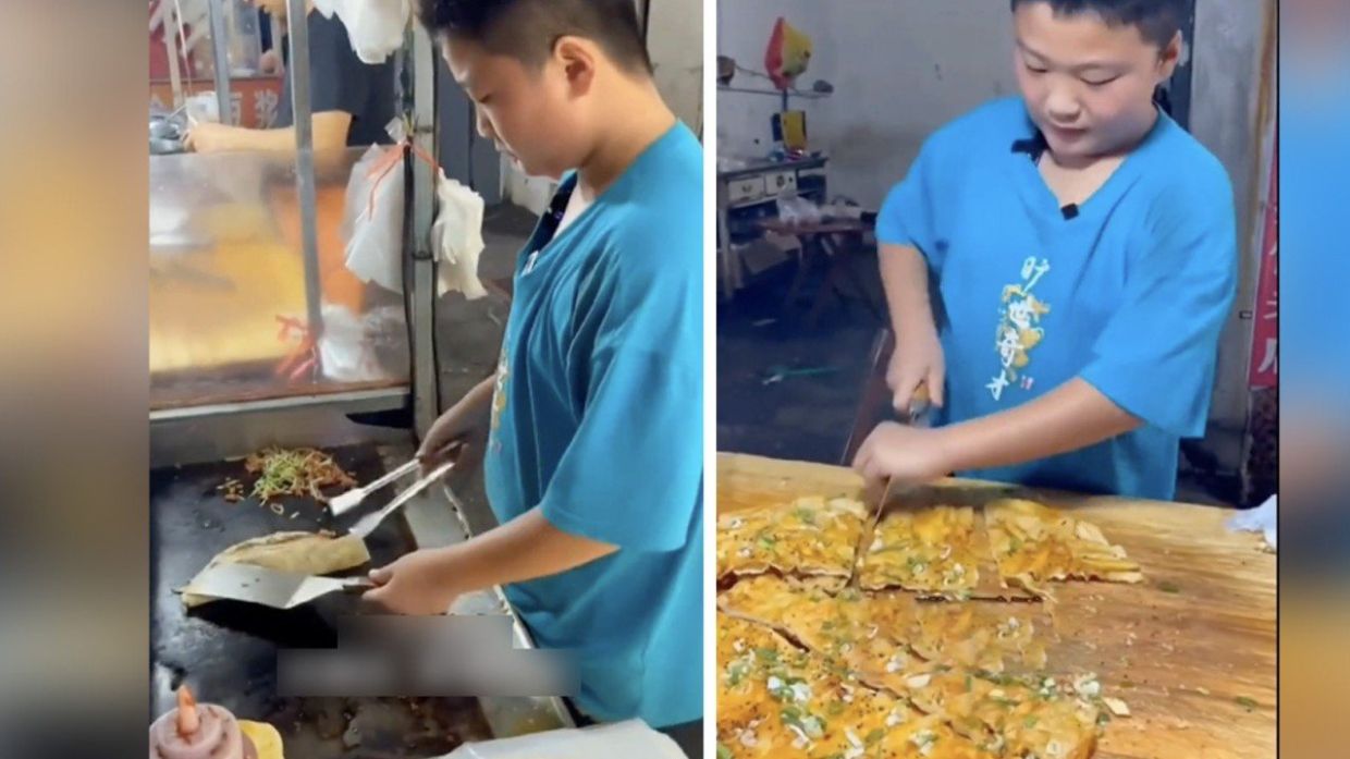 'No sweet without sweat': boy, 11, helping single dad run food stands for 17 hours a day during holidays praised for maturity, starts childhood debate online - Vimarsana News