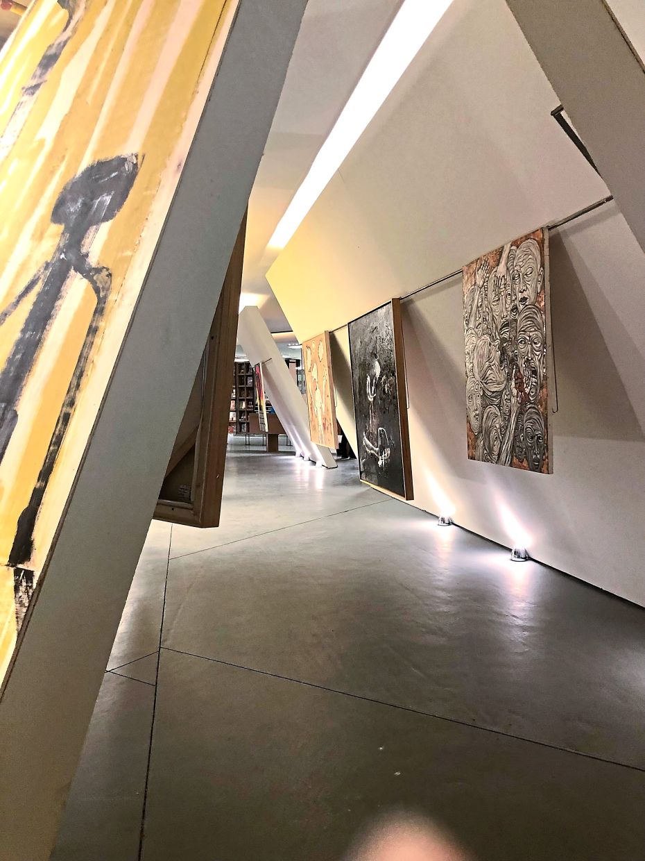 The walk-through art gallery with unique art pieces for sale at BookXcess. Photo: The Star/Ming Teoh