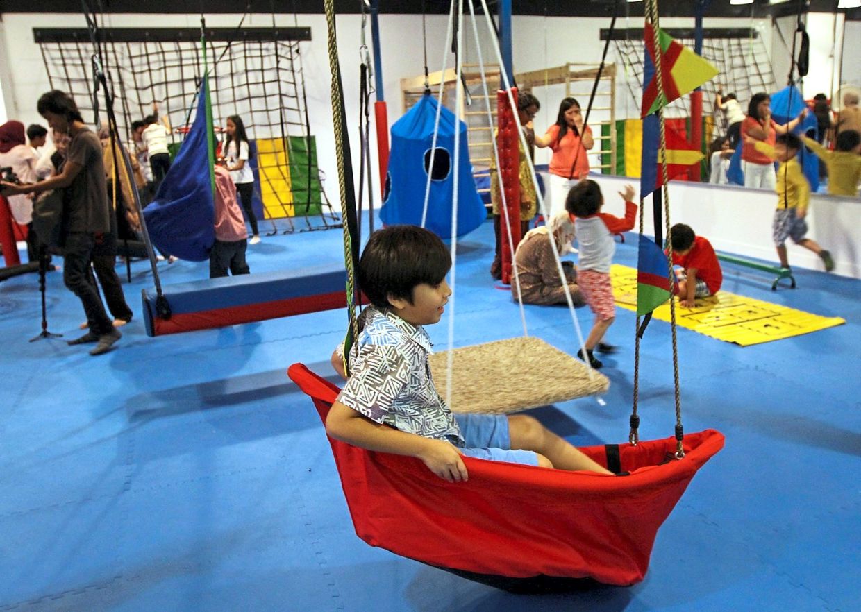 Places like this sensory gym where both children with special needs and those without can play together, can help children with autism improve their social skills. — Photos: Filepic
