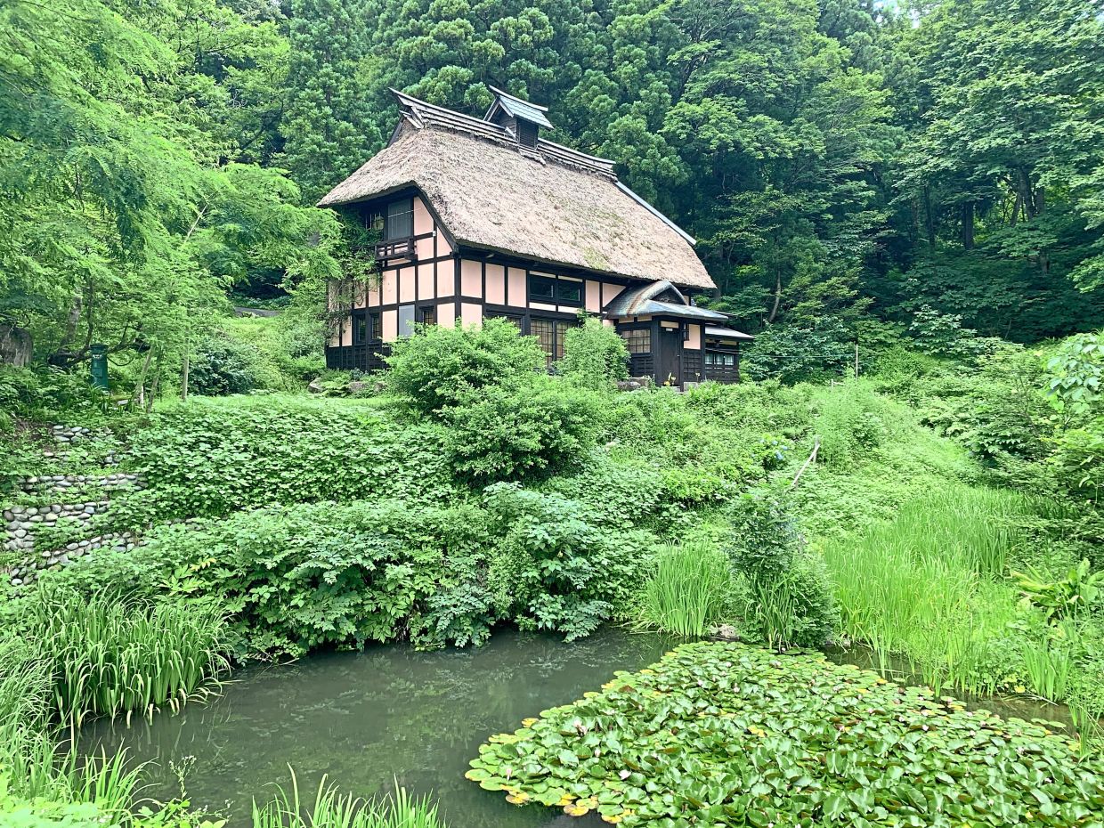 Bengs' residence in the mountains of Niigata prefecture, a traditional Japanese kominka he renovated himself. 