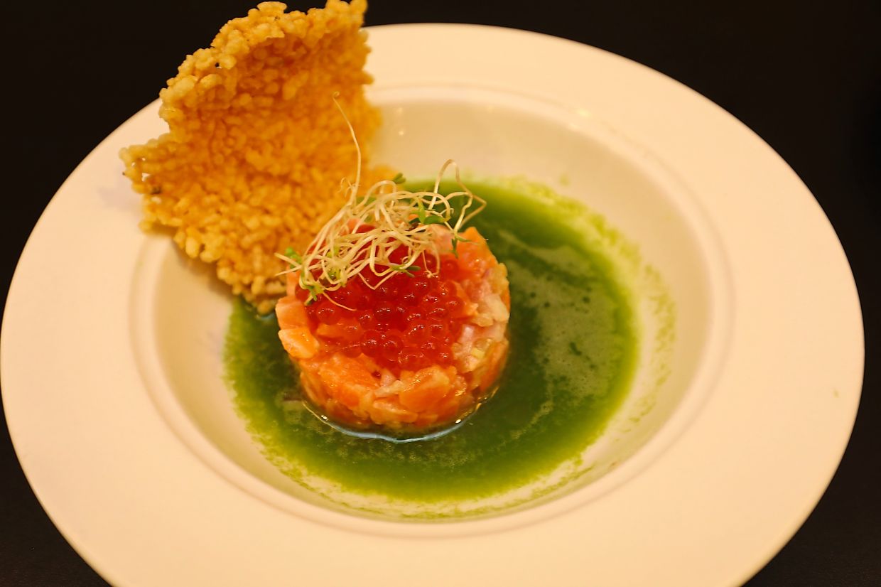 Norwegian salmon tartare.