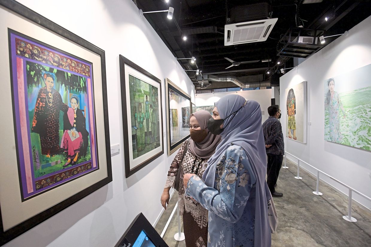 A view of the 'Time Together' exhibition space at the Slate at The Row in KL. Photo: The Star/Raja Faisal Hishan