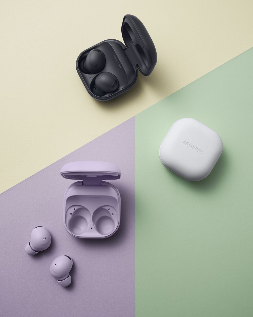 The Buds 2 Pro – available in Bora Purple, Graphite and White – has a matte texture that's 'soft' to the touch.