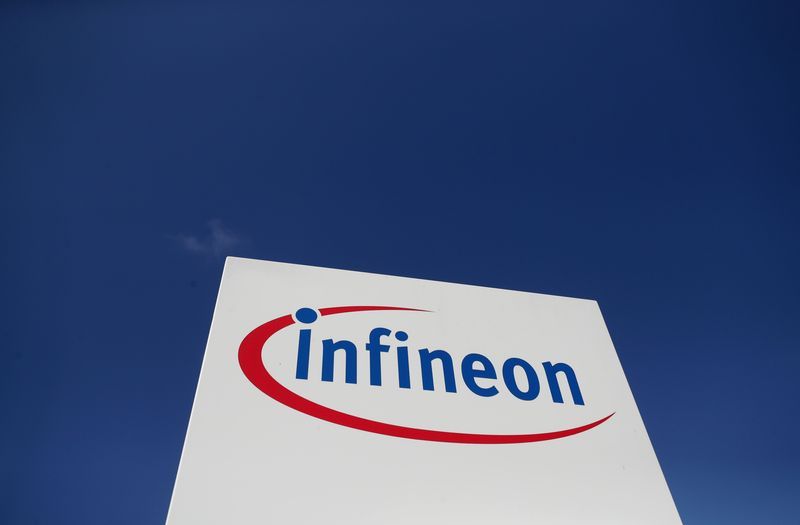 FILE PHOTO The logo of semiconductor manufacturer Infineon is seen in Villach Austria June 3 2018. REUTERSLisi NiesnerFile Photo