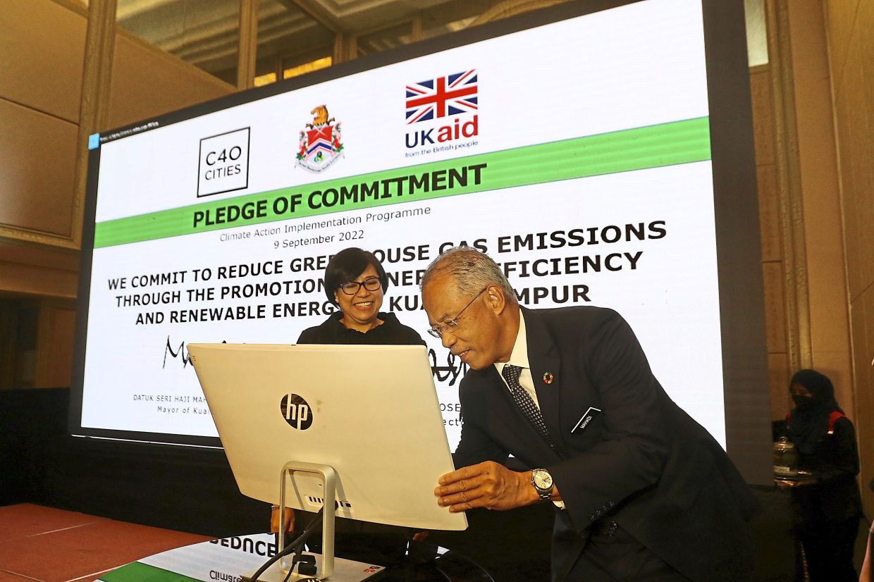 Mahadi (right) and Jose-Ballesteros launching the collaboration with the UK. – FAIHAN GHANI/The Star