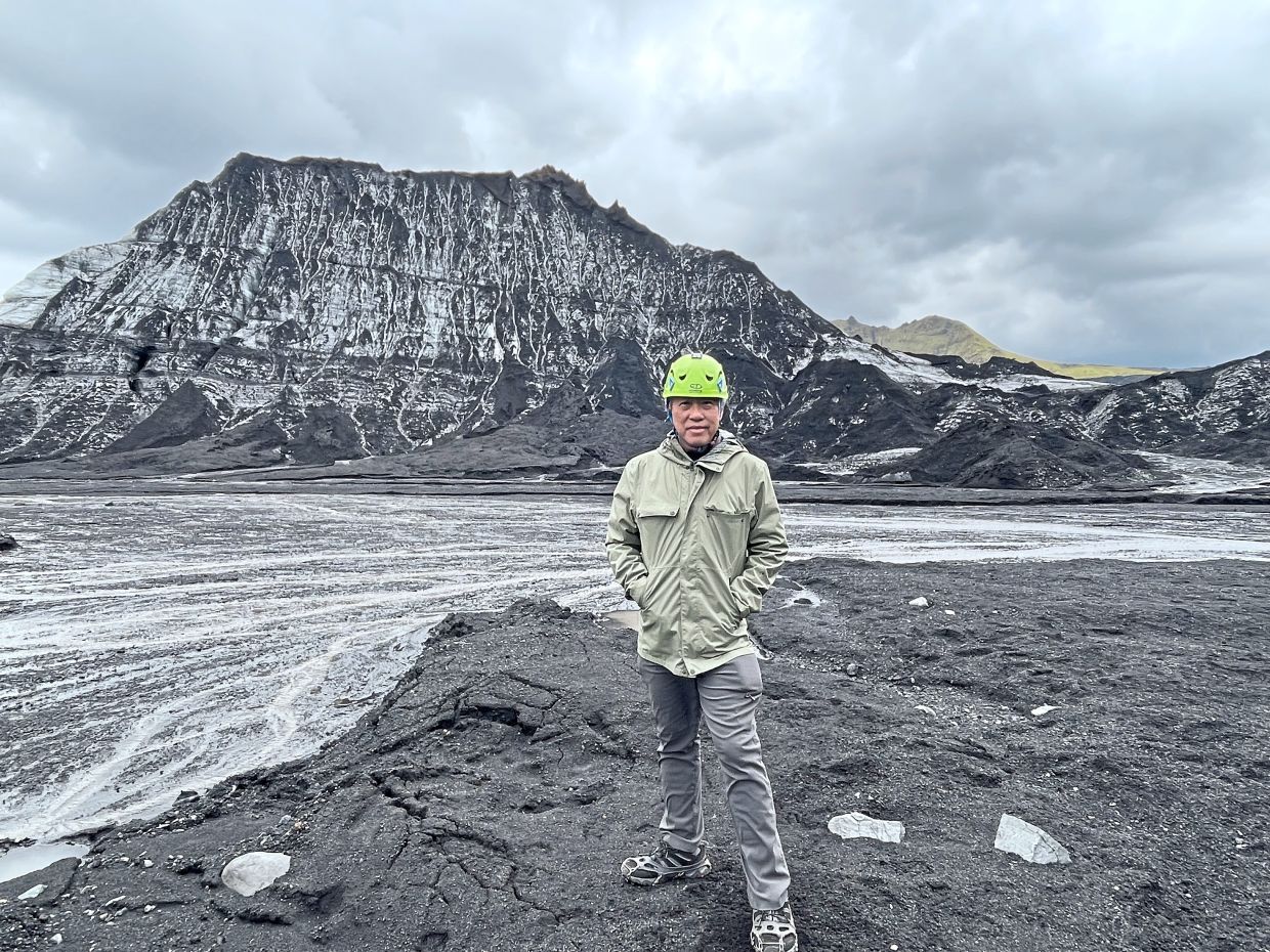 The writer at Katla, a place he needs to return to soon to experience the ‘blue ice’. — Photos: FLORENCE TEH