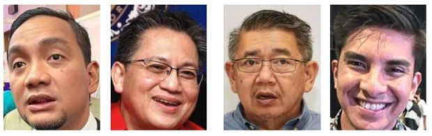 Contenders: (From left) Onn Hafiz, Nur Jazlan, Salahuddin and Sadiq.