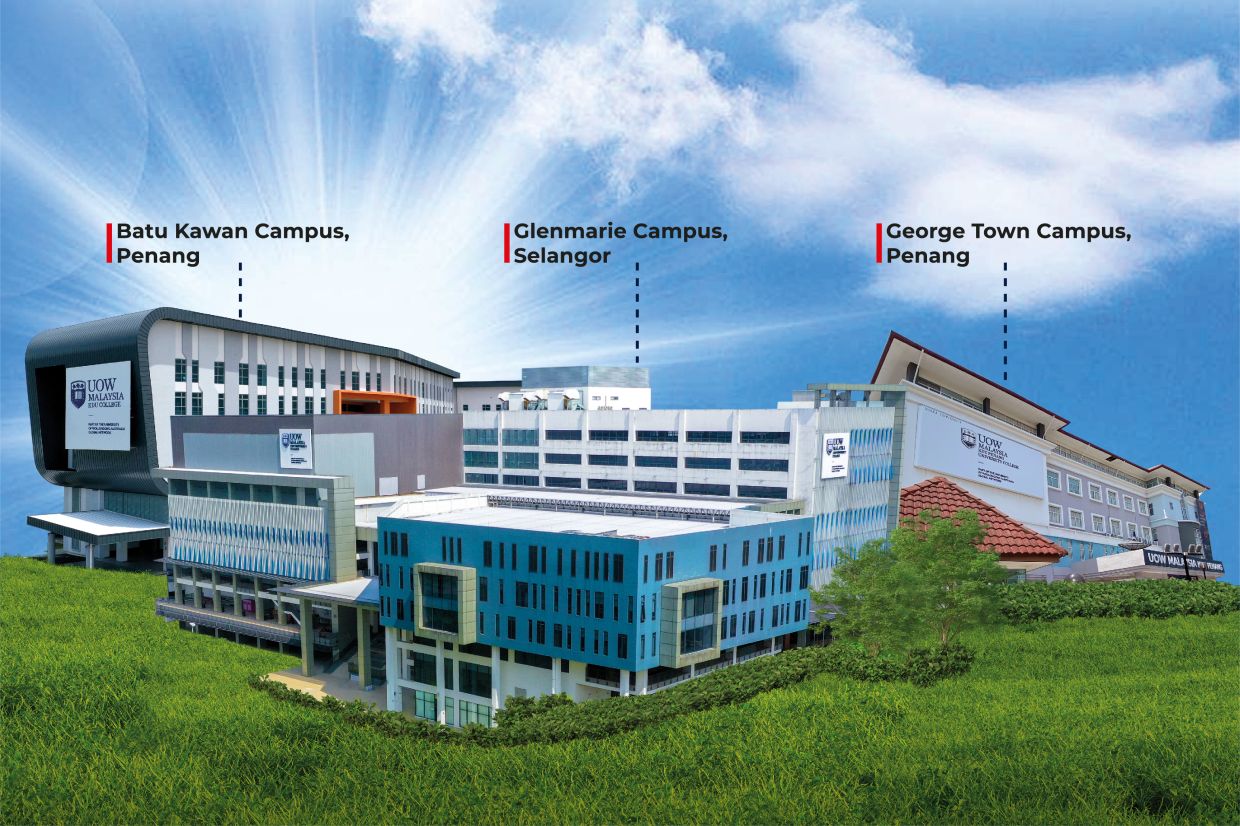 The three UOW Malaysia KDU campuses in Malaysia.