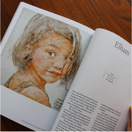 A view of the Nik M. Fahmee's 'Ginger Biscuits' book’s interior, featuring a line-up handpicked Malaysian art and the author's personal stories. Photo: Handout