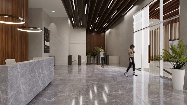 Sunshine Tower's double volume lobby will create a grand impression on visiting clients and business partners.