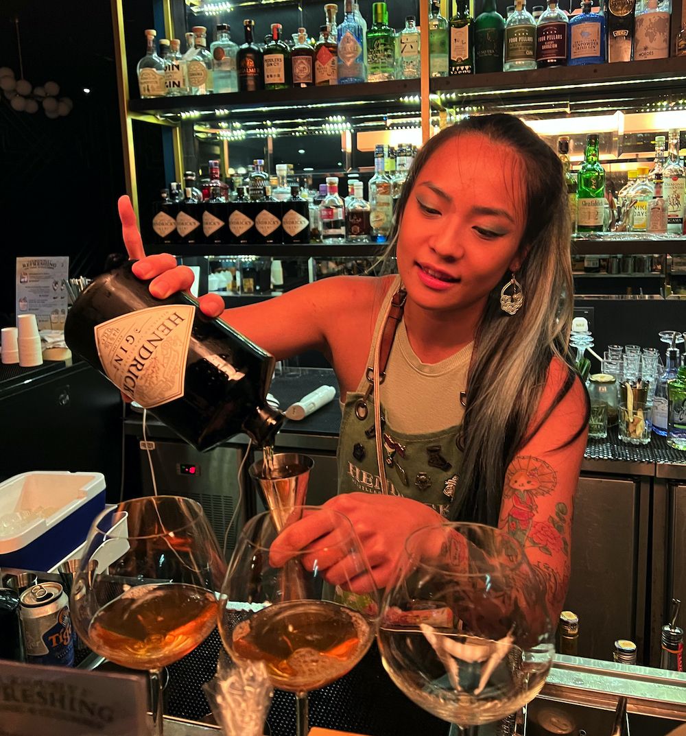 Hendrick's Gin regional brand ambassador Charmaine Thio at a recent guest shift in Three X Co.  – Photo: THE STAR/Michael Cheang