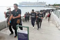 Visually impaired on city walk to mark White Cane Day