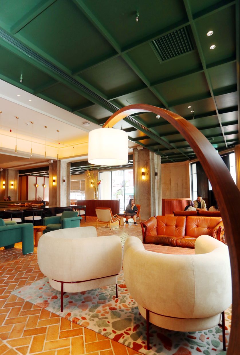 An eclectic mix of contemporary and classic furniture is seen at Else Kuala Lumpur.