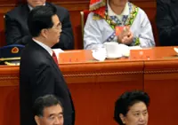 Awkward moment when ex-president Hu Jintao escorted out of China’s Communist Party congress