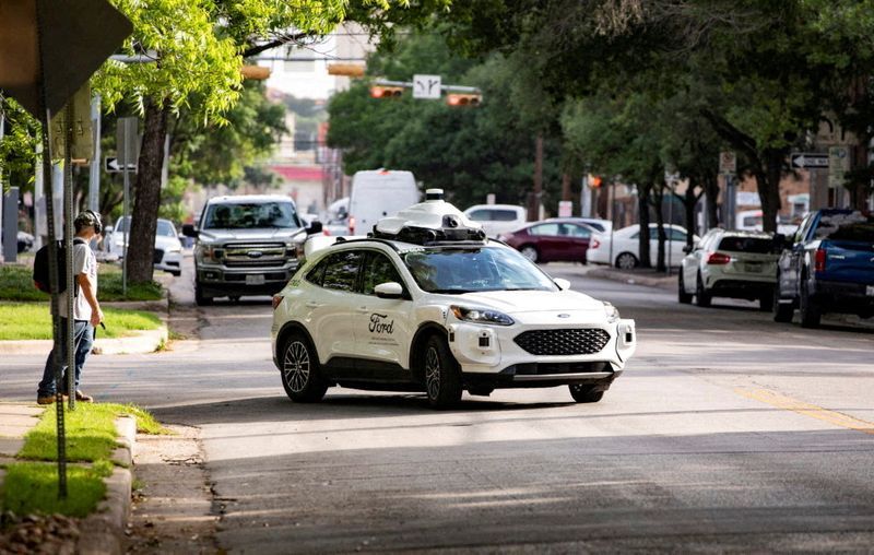 FILE PHOTO A driverless car operated by Argo AI drives in Austin Texas U.S. May 12 2022 in this handout picture. Argo AIHandout via REUTERS   THIS IMAGE HAS BEEN SUPPLIED BY A THIRD PARTY.File PhotoFile Photo