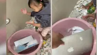 ‘Too much rubbish on computer’: Chinese girl, 2, takes dad literally – washes laptop with soap and water and amuses millions