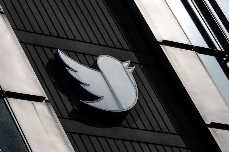 FILE PHOTO A view of the Twitter logo at its corporate headquarters in San Francisco California U.S. October 28 2022. REUTERSCarlos Barria