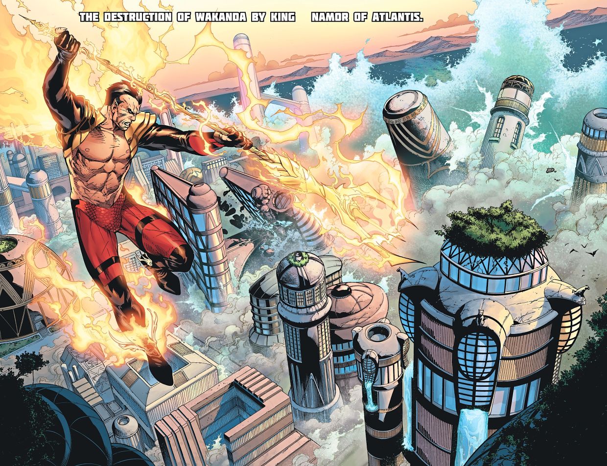 Namor leads Atlantis into war against Wakanda in 2012’s Avengers Vs X-Men event.