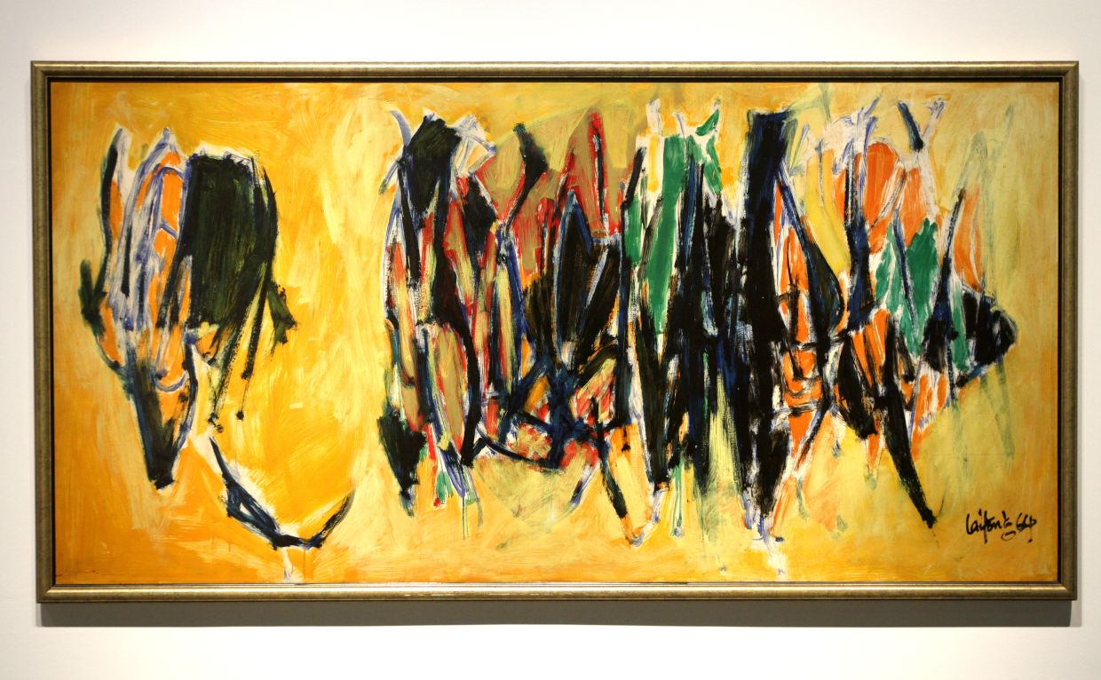 Cheong Laitong's 'Image On Rhythm' (1964), an abstract painting that was included in the seminal 'GRUP' exhibition in KL in 1967. Photo: The Star/Filepic