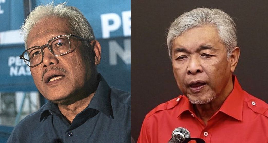 Seats to watch: Hamzah (left) will be contesting in Larut while Zahid will fight for Bagan Datuk.