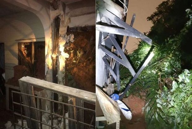 Kitchen, bedroom of Ampang bungalow damaged in early morning landslide - Vimarsana News